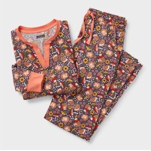 Duluth Trading Co Women's hedgehog Floral Pajama Set - XL